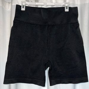Women’s Ribbed Black 4” Biker Short